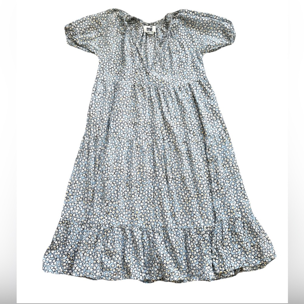 MII AU JARDIN FLORAL MAXI DRESS W/ POCKETS LARGE PRAIRIE COTTAGECORE ROMANTIC
